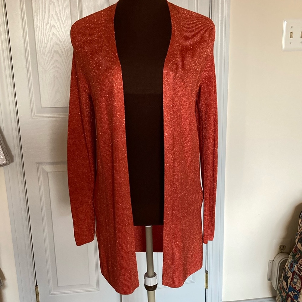 NWOT Ann Taylor gorgeous metallic long jacket